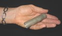 LED flashlight laying comfortably in the hand