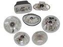 Metall reflectors and glass lenses